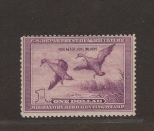 RW5 Federal Duck Stamp 1938 MH.OG.    #02 RW5mhb