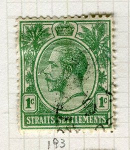 STRAITS SETTLEMENTS; 1912 early GV issue fine used Shade of 1c. value