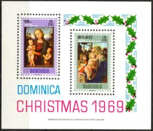 Dominica 1969 Art Paintings Christmas S/S MNH