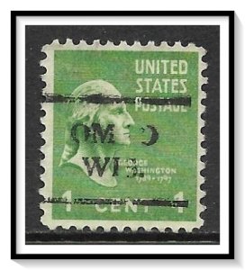 US Precancel #804 Omro WI Used