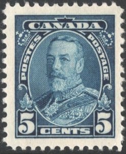 Canada SC#221 5¢ King George V Single (1935) MLH