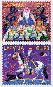 Latvia Lettland 2022 Europa CEPT Stories and Myths Set 2 stamps MNH