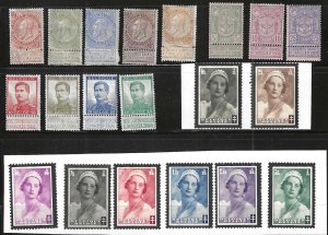 Belgium, Lot of 38 Different Mint Stamps, Lightly Hinged/Hinged