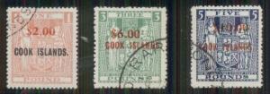 COOK ISLANDS #192-4, Complete Surcharged set, used, VF, Scott $525.00