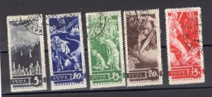 RUSSIA YR.1935,SC 546-50,MI 494-98,USED(CTO),FAMOUS ANTI WAR PROPAGANDA