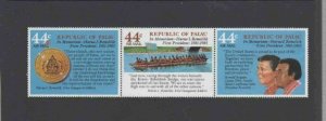 PALAU #C16a 1986 HAROLD I REMILIK 1ST PRESIDENT MINT VF NH O.G S/3