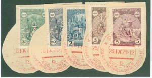 Czechoslovakia 159-63 USED BIN $2.00