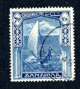 1936 Zanzibar Sc #212 used cv.$37.50 ( 8800 BCXX5 )