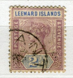 LEEWARDS ISLANDS; 1890s classic QV issue used Shade of 2.5d. value