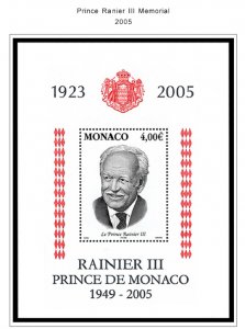 COLOR PRINTED MONACO 1885-2010 STAMP ALBUM PAGES (346 illustrated pages)