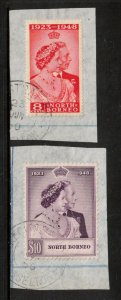 North Borneo #238 - #239 Very Fine Used Set On Piece