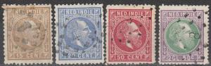 Netherlands Indies #11-2, 15-6  F-VF Used CV $20.50  (A16637)