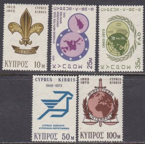 Cyprus Sc #404-408 MNH