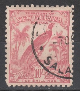 NEW GUINEA 1932 UNDATED BIRD 10/- CTO