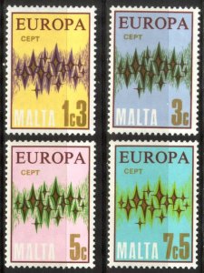 Malta 1972 Europa CEPT set of 4 MNH