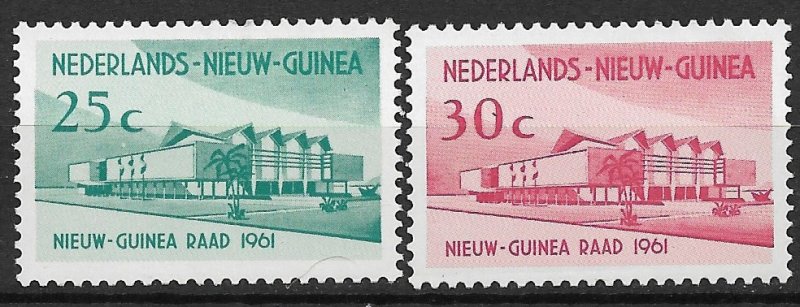 1961 Netherlands New Guinea 41-2 lnaugurallon of the New Council C/S of 2 MNH