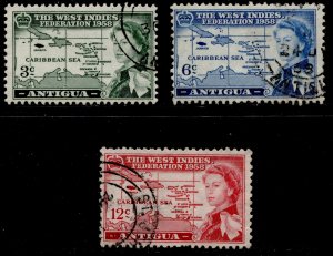 Antigua #122-124 West Indies Federation Set Used