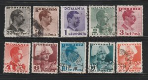 Romania 446-449, 450, 451, 453, 456, 458-459 U King Michael II (B)