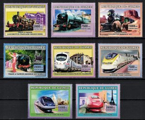 GUINEA 2011 - Trains / complete sets MNH