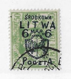 Central Lithuania Sc #17 6m on 50sk used VF