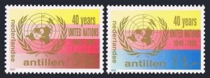 Neth Antilles 534-535,MNH.Michel 560-561. UN,40th Ann.1985.