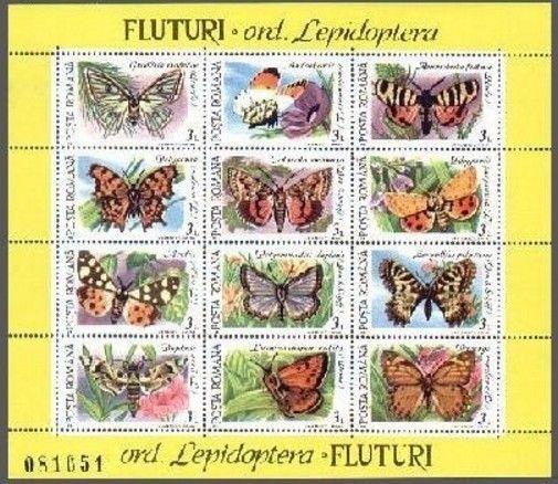 Romania 3696-3697,MNH.Michel 4716-4739. Butterflies,Moths,Flowers,1991.