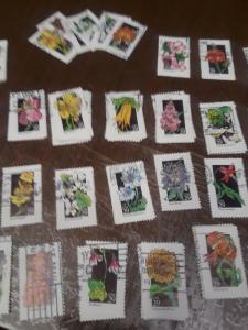 USA Used 29c Flowers Lot