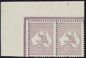 AUSTRALIA 1915 KANGAROO 9D PAIR MNH ** 3RD WMK 