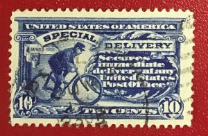 1902 US Scott E6 used 10 cent Messenger on bicycle Lot 1109