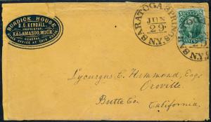 #16 ON BURDICK HOUSE COVER USED DOMESTIC RECUT @ TOP NY-CAL XF (APP) HV3330