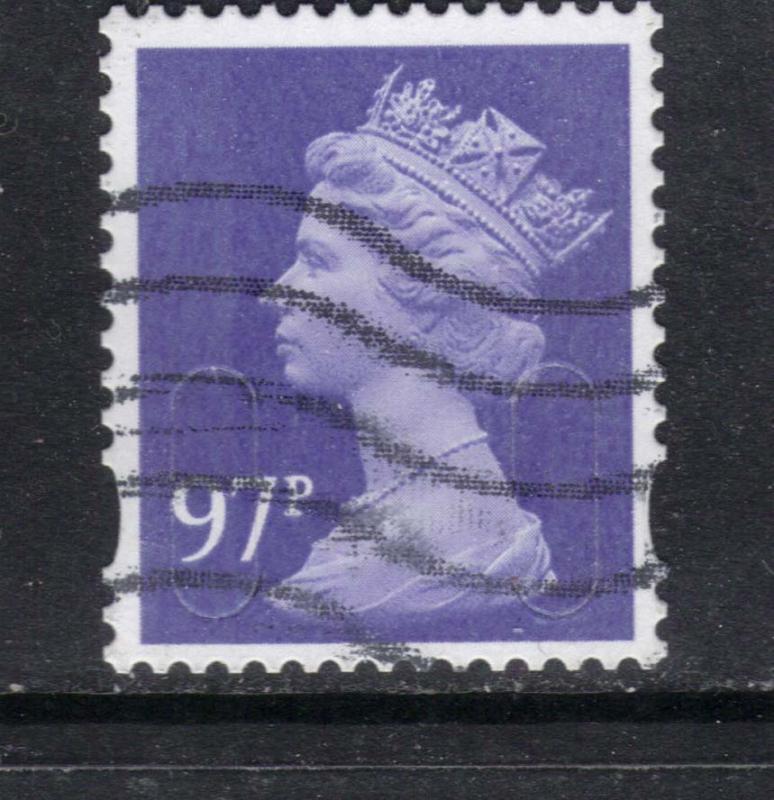 GB 2014 QE2 97p Bluish Violet security Machin ( M14L ) SG U2932 ( K979 )