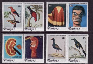 Penrhyn -Scott#93-6- id9-Unused NH set-Birds-Capt Cook's ar