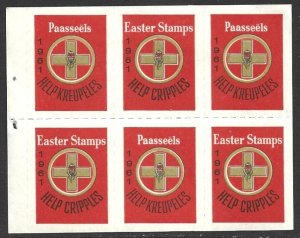 South Africa 1961 Easter Seals Crippled Children Cinderella Booklet Bread VF-NH-