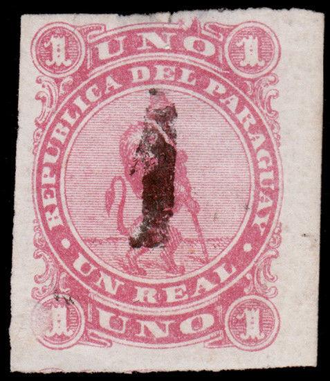 Paraguay Scott 19 (1884) Mint H F-VF, CV $10.00 B