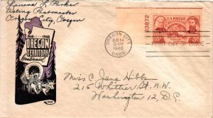 #964 Oregon Territory Pl Sgl SIGNED BY Postmaster – IOOR CACHET