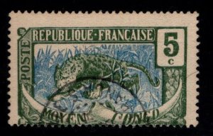 French Middle Congo Scott 4 Used Leopard stamp