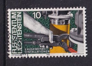 Liechtenstein   #788 used  1984 industries 10rp