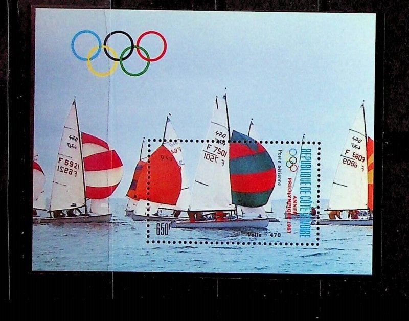 BURKINA FASO Sc C114 NH SOUVENIR SHEET OF 1987 - OLYMPICS