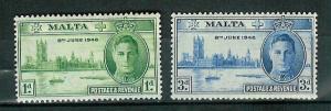 Malta Scott #206-207 from \Peace\ Omnibus (CD303) F/VF MNH