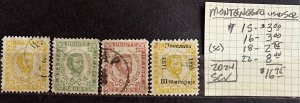 Montenegro #15-16,18,22- SCV=$16.75