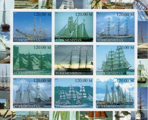 Turkmenistan 2000 SAILING BOAT sheet Perforated Mint (NH)