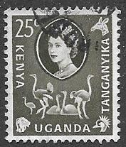 Kenya, Uganda, & Tanzania  Scott 124  Used