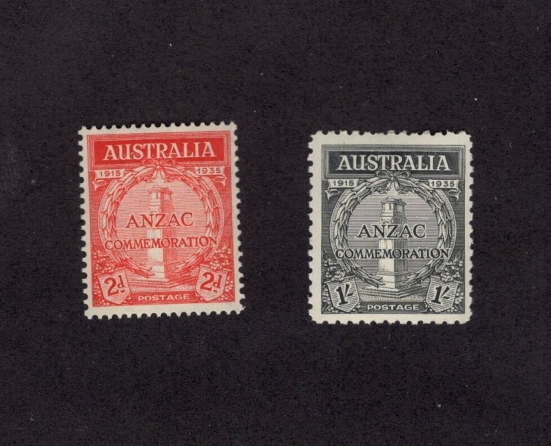 Australia Scott 150 - 151 - Anzac Commemoration. Singles. MNH. OG.    #02 AUS150