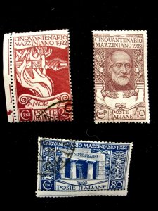 ITALY - SCOTT# 140-142 - CS - USED - CAT VAL $122.00