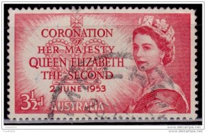 Australia 1953, Coronation, 3 1/2p, Scott# 259, used