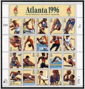 SC#3068 32¢ 1996 Summer Olympic Games Sheet of Twenty MNH