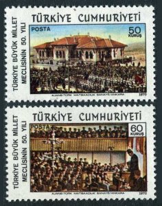 Turkey 1842-1843,MNH.Mi 2173-2174. Turkish Grand National Assembly,50th Ann.1970