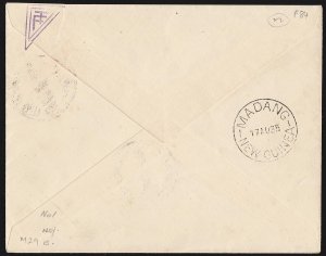 NEW GUINEA 1935 Wau-Madang First Flight Cover . Signed by Pilot . ONLY 70 FLOWN!