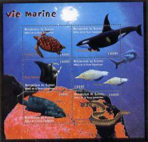 Guinea - Conakry 1998 Marine Life #2 perf sheetlet contai...