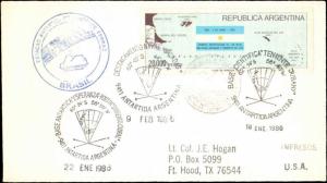 1986 ARGENTINA ANTARCTIC CANCELS AND CACHET